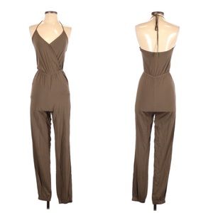 Learning to Fly Olive Halter Jumpsuit from Lulu’s